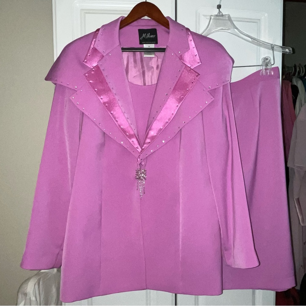 Milano Women's Pink Jacket & Coat Set